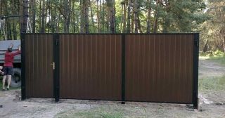 Купить распашные ворота из профнастила Урай, цена от 2731 руб.
